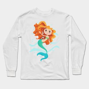 Mermaid Swimming Long Sleeve T-Shirt